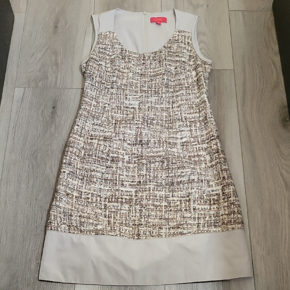 Chic Beige and Brown Women's Mini Dress